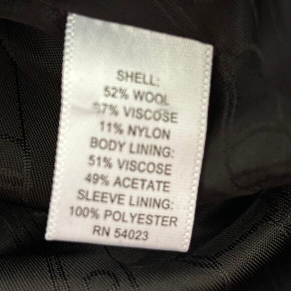 Banana Republic Womens SZ 6 Black Button Front Dual Pocket Cropped Office Blazer - Picture 4 of 11